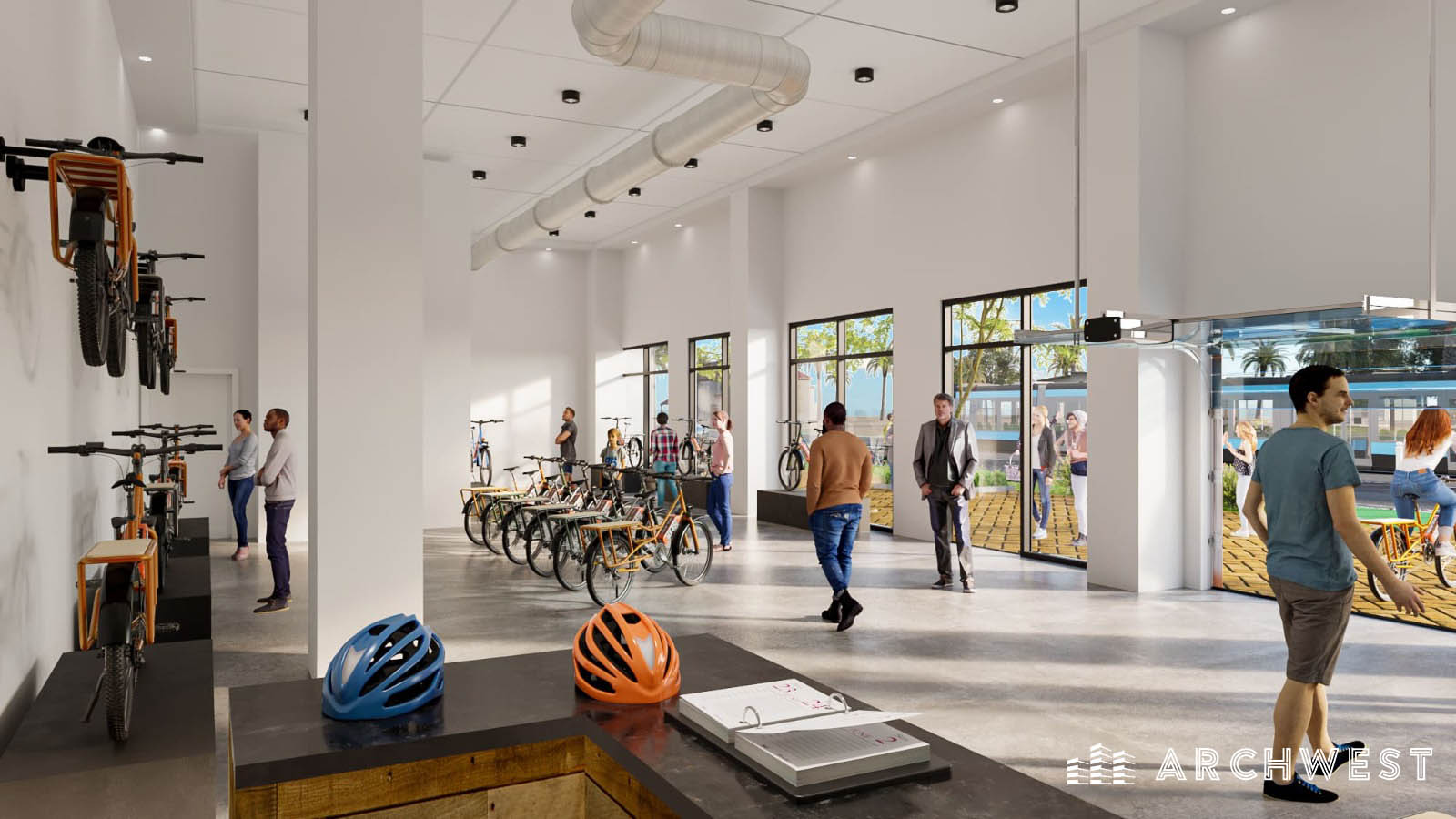 11. 3D Render of a Bike Shop, Arizona, USA